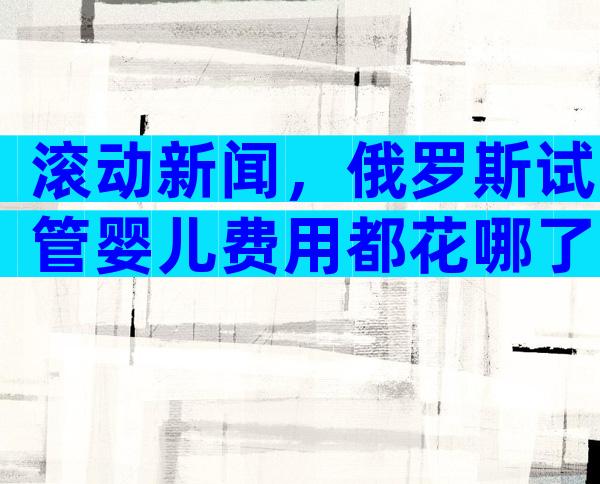 滚动新闻，俄罗斯试管婴儿费用都花哪了    